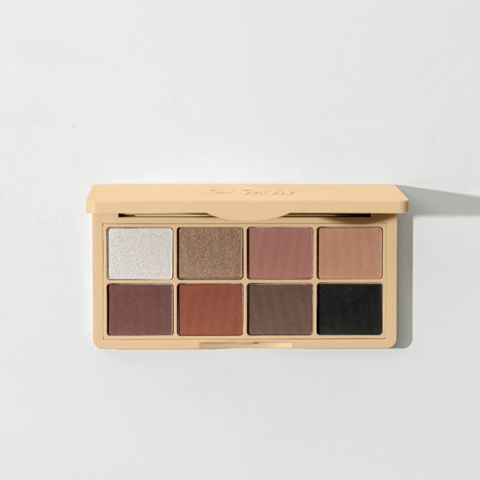 Dali Bare Essence Nude Eyeshadow Palette featuring 8 matte and shimmer nude tones in a sleek case – perfect for natural and glam looks