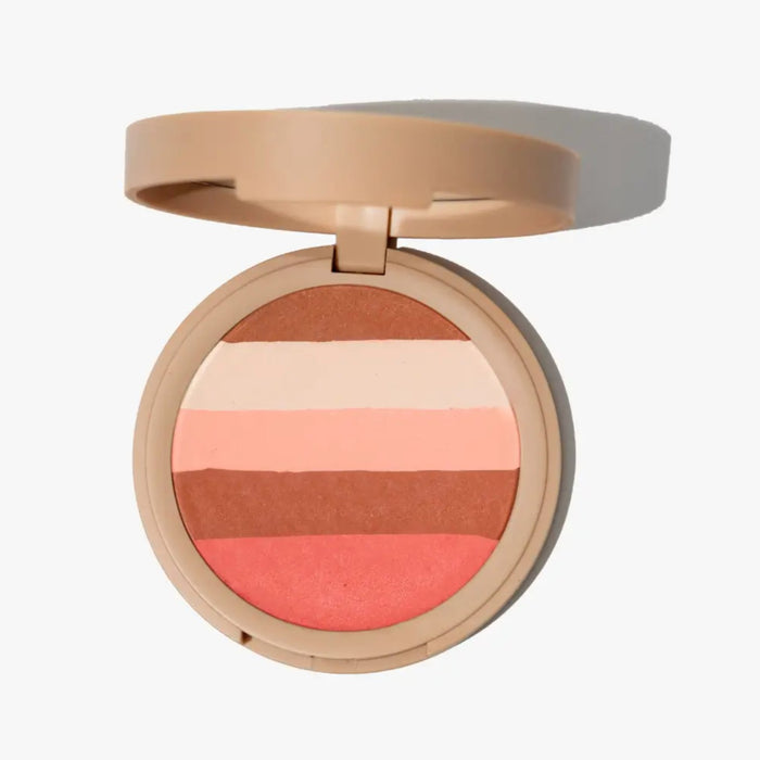 Dali Marble Blush Papaya 2 – peachy-pink marbled blush compact with buildable glow for natural flush