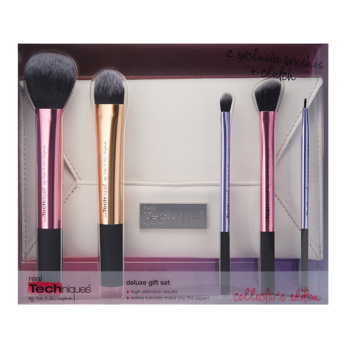 Real Techniques Collector’s Edition 5pc Deluxe Brush Set with Clutch available at spotngrab lebanon
