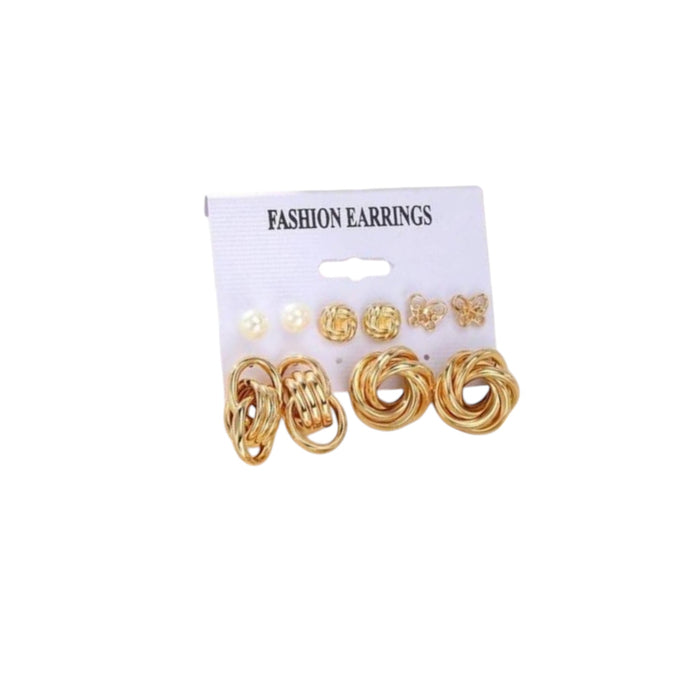 11 pcs gold charm earrings set – SpotNGrab Lebanon