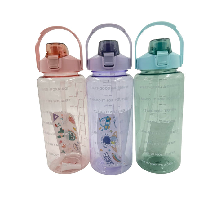 Motivational Water Bottle 2000 ml