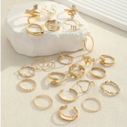 23 gold-tone rings with faux pearl accents in assorted sexy, stackable designs shop at spotngrab lebanon 