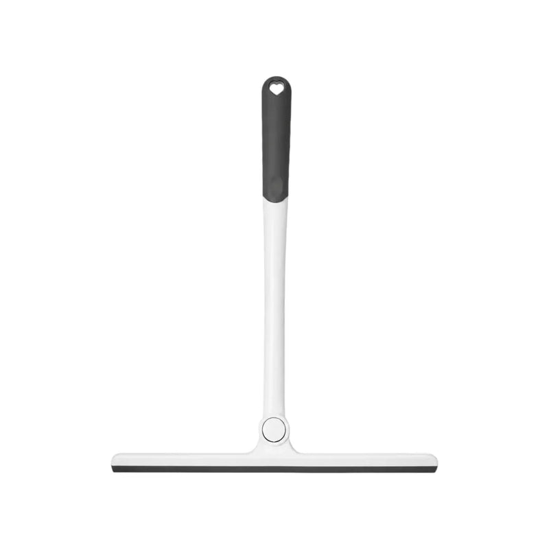 360-degree rotatable window cleaner squeegee with a white shaft, grey handle with heart hanging loop, and silicone squeegee blade on Spotngrab Lebanon.