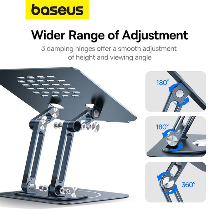 Baseus UltraStable Pro Series Rotatable and Foldable Laptop Stand (Three-Fold Version) Space Grey