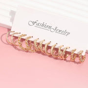 6 pairs geometric twisted wire hoop earrings – SpotNGrab Lebanon