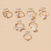 7 pcs faux pearl ring set with rhinestones – SpotNGrab Lebanon