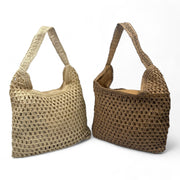 Crochet style tote bag with zipper – limited quantity SpotNGrab Lebanon