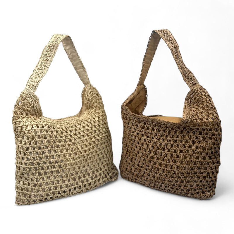 Crochet style tote bag with zipper – limited quantity SpotNGrab Lebanon
