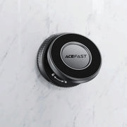 AceFast E27 magnetic suction phone holder in metallic gray displaying its twist-to-lock suction base and magnetic mounting plate on Spotngrab Lebanon.