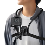 AceFast E33 neck hanging phone holder displaying its ergonomic silicone neckband and multi-joint clamp on Spotngrab Lebanon.
