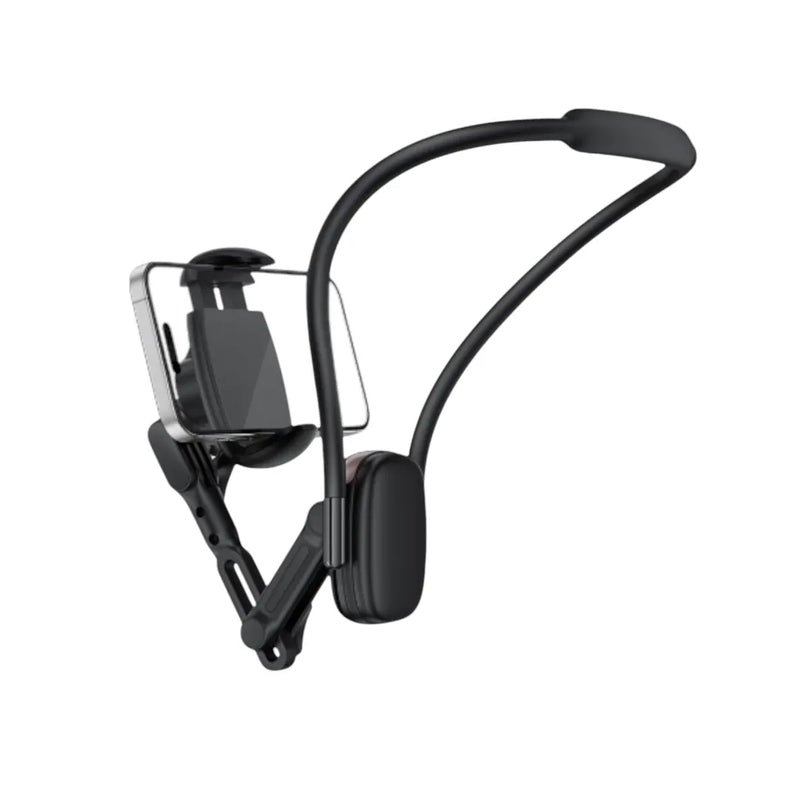 AceFast E33 neck hanging phone holder displaying its ergonomic silicone neckband and multi-joint clamp on Spotngrab Lebanon.