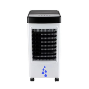 Sleek white and black 65W portable tower air cooler showing its front air vents and digital control panel on Spotngrab Lebanon.