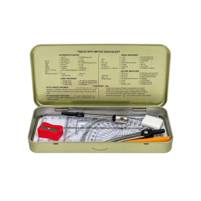 Al Watan Al Arabi mathematical instruments box displayed in its protective storage tin on Spotngrab Lebanon.
