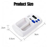 Automatic daily pill box reminder with digital timer, alarm buttons, and pull-out drawer on Spotngrab Lebanon.