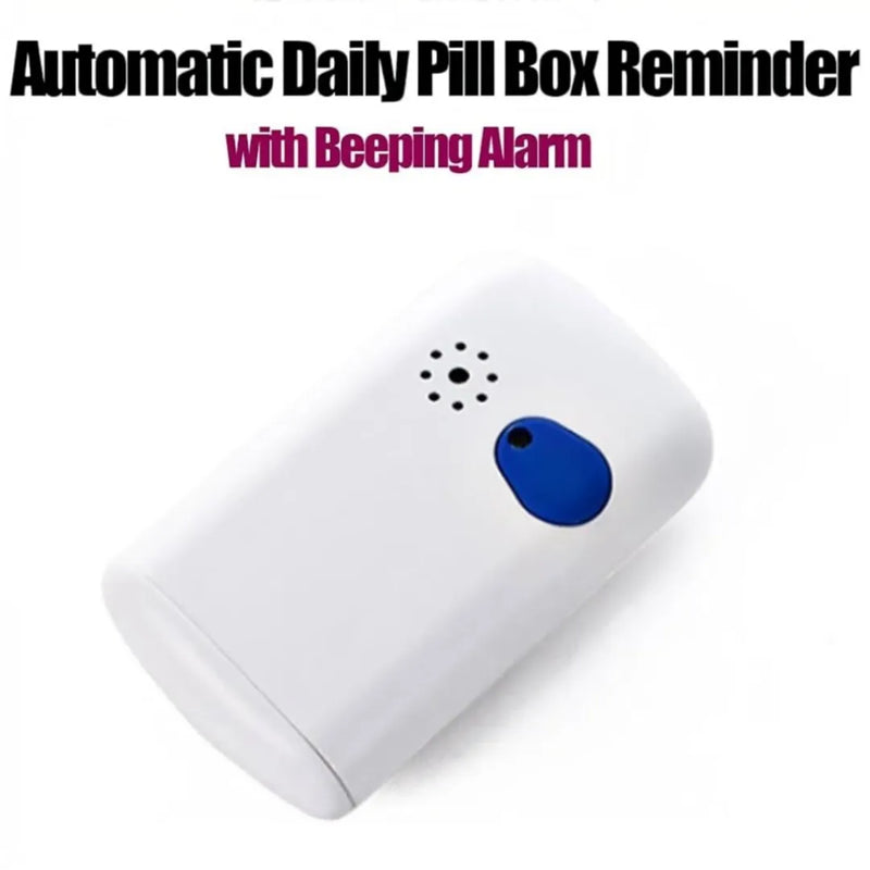 Automatic daily pill box reminder with digital timer, alarm buttons, and pull-out drawer on Spotngrab Lebanon.