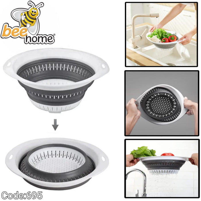 Folding Roud Silicone Strainer