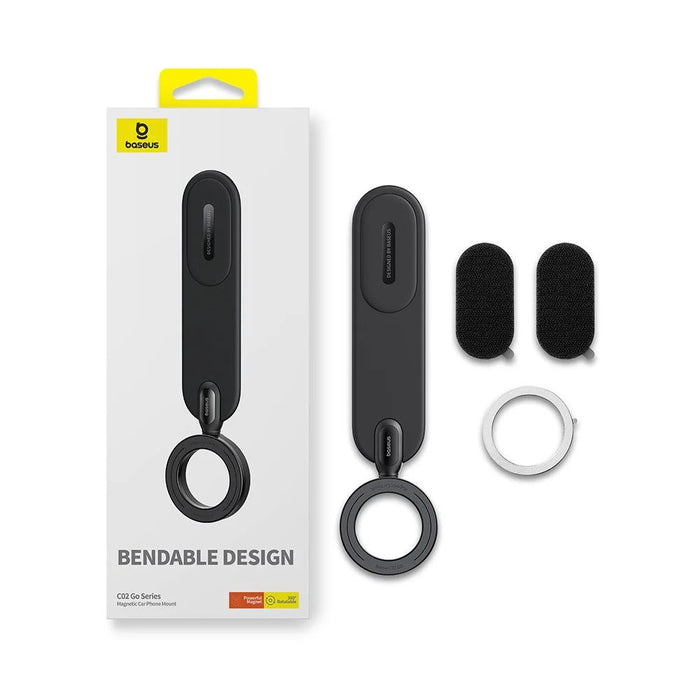 Baseus BS-CW02 Go Series 360° Magnetic Car Phone Mount in Black – strong rotating holder for cars, available at SpotNGrab Lebanon.