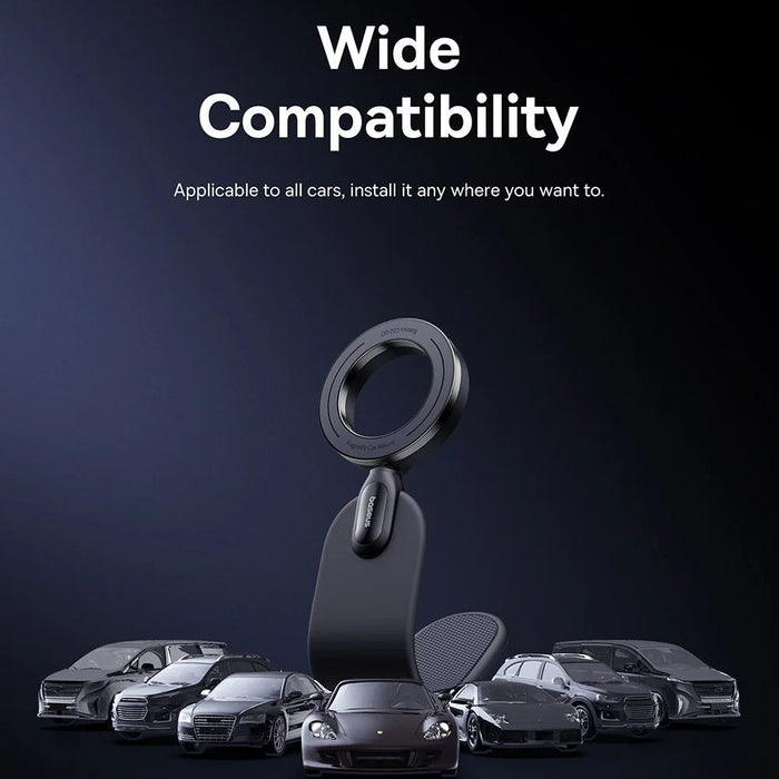 Baseus BS-CW02 Go Series 360° Magnetic Car Phone Mount compatible in Black – strong rotating holder for cars, available at SpotNGrab Lebanon.