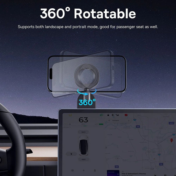 Baseus BS-CW02 Go Series 360° Magnetic Car Phone Mount in Black – strong rotating holder for cars, available at SpotNGrab Lebanon.