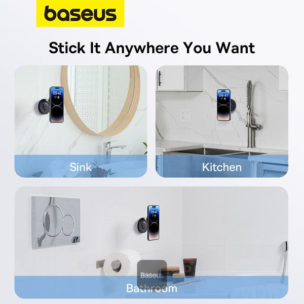Baseus MagPro Magnetic Foldable Phone Mount in Black – compact, hands-free phone holder available at SpotNGrab Lebanon