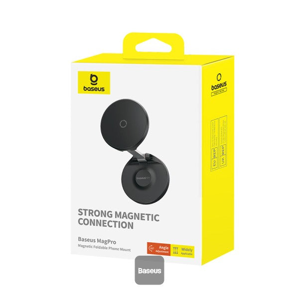 Baseus MagPro Magnetic Foldable Phone Mount in Black – compact, hands-free phone holder available at SpotNGrab Lebanon