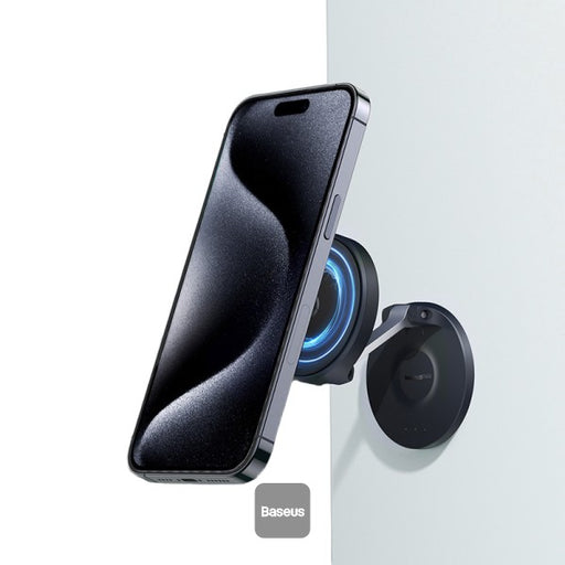 Baseus MagPro Magnetic Foldable Phone Mount in Black – compact, hands-free phone holder available at SpotNGrab Lebanon