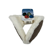 Folded behind the head plush fleece winter earmuff with soft white faux-fur trim on SpotNGrab Lebanon