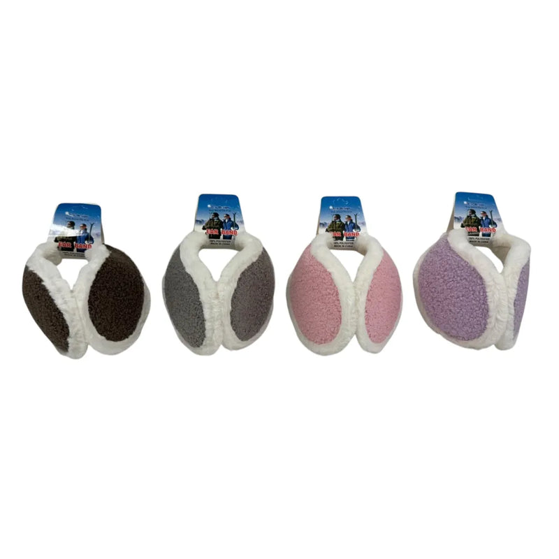 Plush fleece winter earmuffs set in four colors