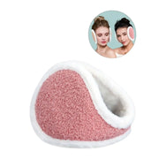 Plush winter earmuffs for sport and outdoor use