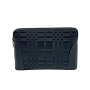 Black patterned leather biometric security clutch bag available at  Spotngrab Lebanon.