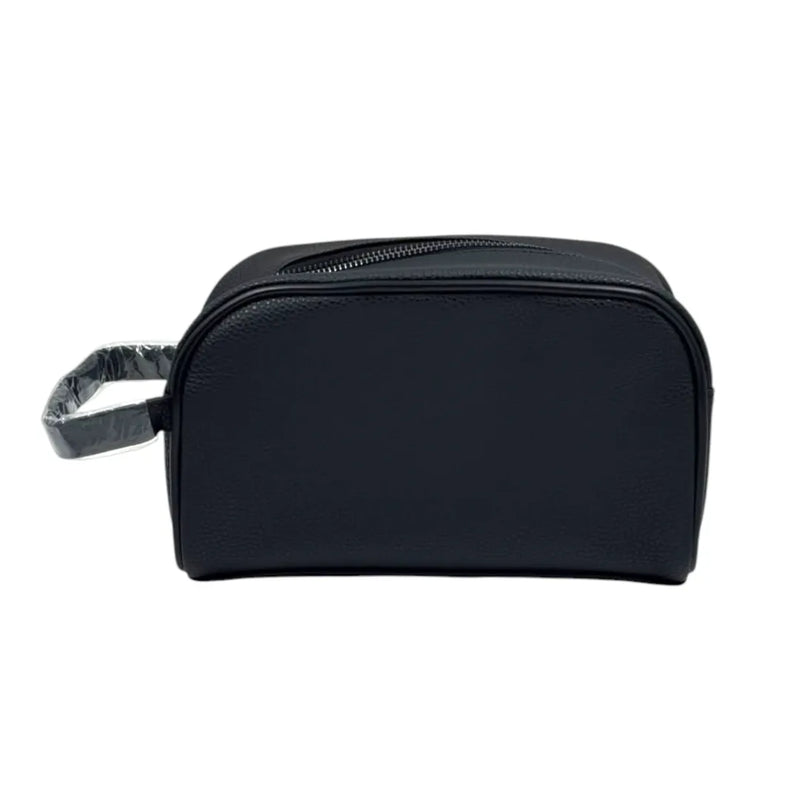 Close-up of the textured black PU leather surface and the side carrying handle on Spotngrab Lebanon.