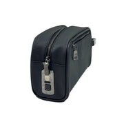 Black PU travel pouch with a biometric fingerprint lock  on Spotngrab Lebanon.