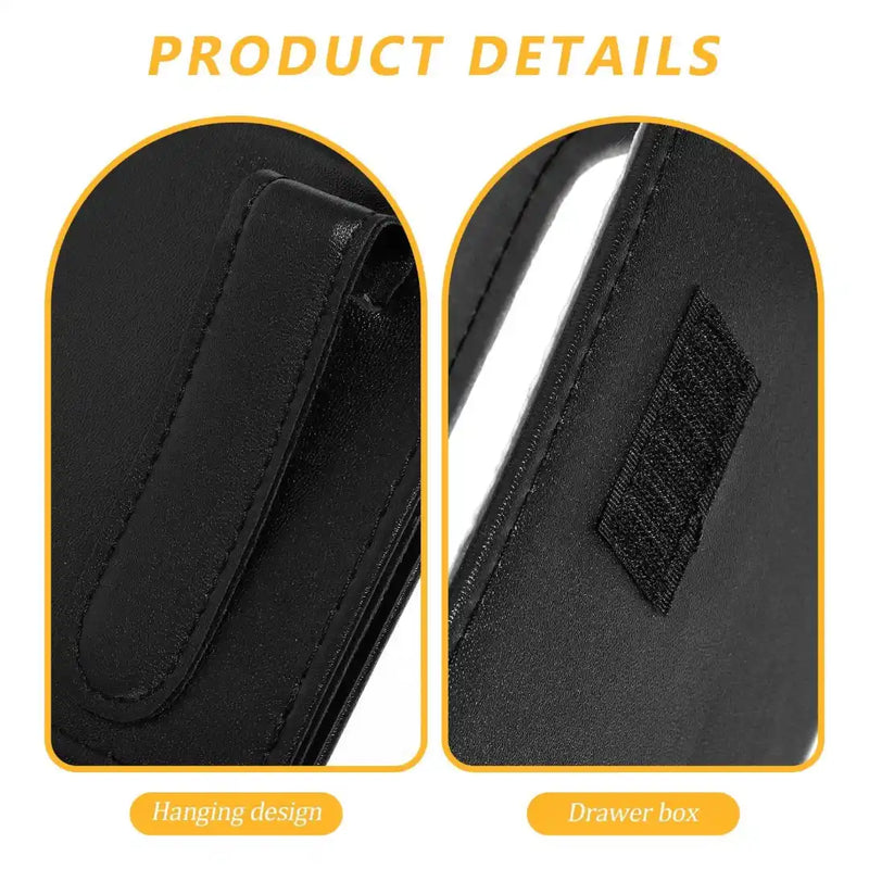 Black PU leather car tissue box holder sun visor on Spotngrab Lebanon.