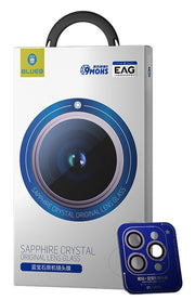 Blueo Sapphire Crystal Lens Glass for iPhone 15/16 Pro/Max – 3pcs Black Titanium, scratch-resistant camera protector at SpotNGrab Lebanon.
