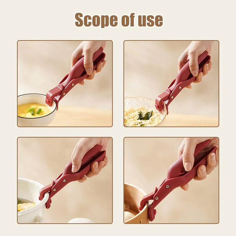 Multi-function anti-scalding clip lifting a cast iron pot lid - Kitchen accessories available at SpotNGrab