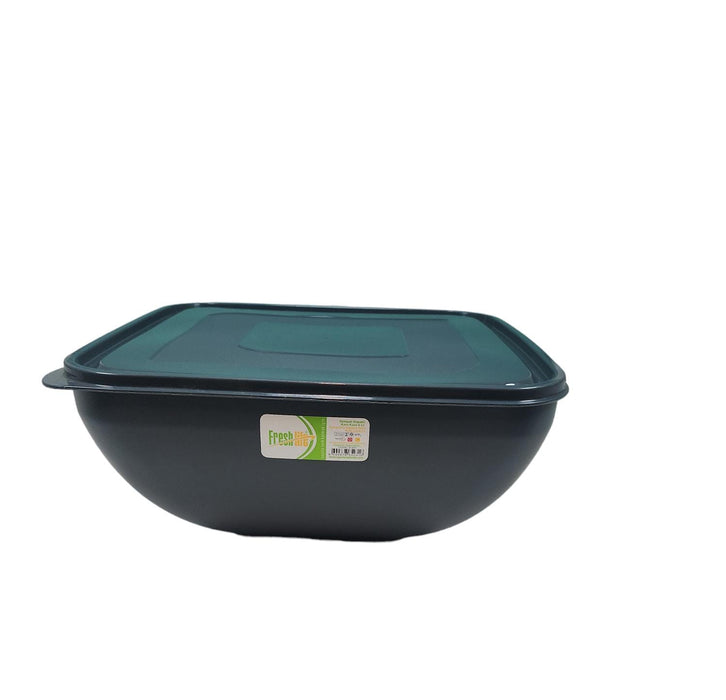 Square Bowl With Lid 6 L