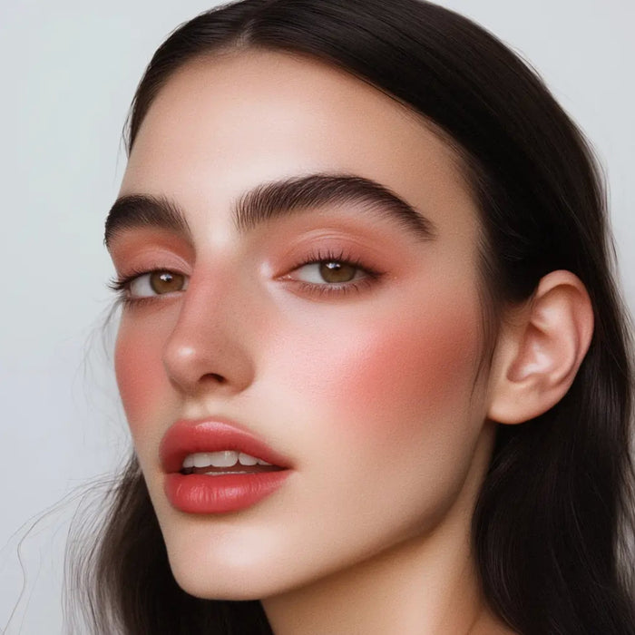 Dali Marble Blush Papaya 2 – peachy-pink marbled blush compact with buildable glow for natural flush