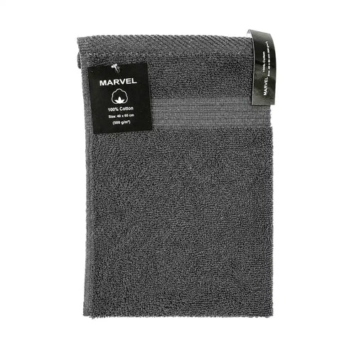 Marvel 100 percent cotton guest towel 40x60cm showing product tag on Spotngrab Lebanon.