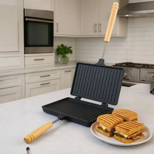Double-sided non-stick flip frying pan in Lebanon – manual sandwich and panini maker on Spotngrab.
