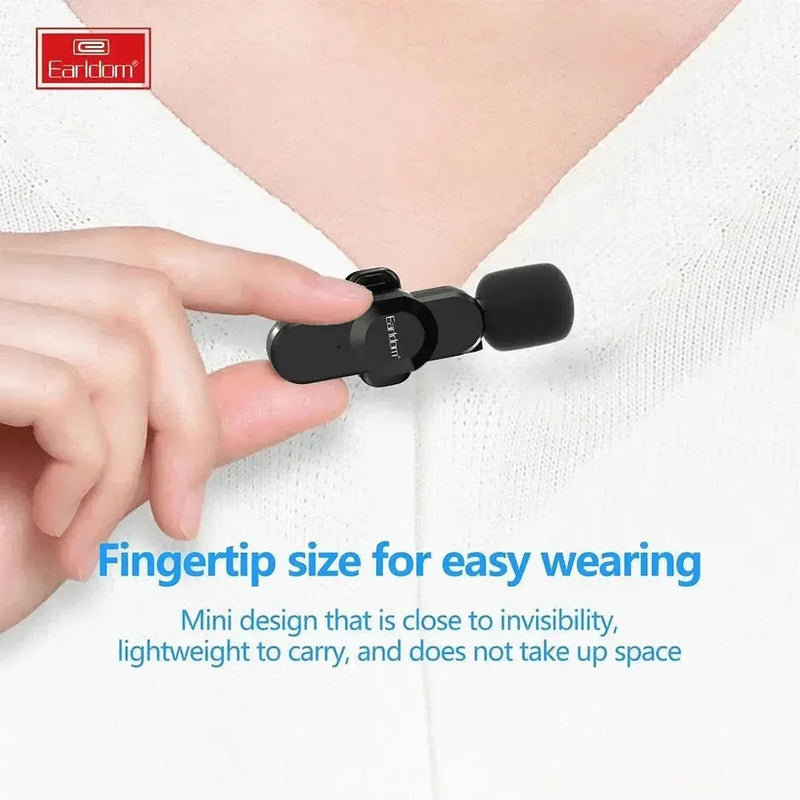 Earldom MC8L dual wireless microphone for iPhone – Lightning receiver and two Type-C charging mics on Spotngrab Lebanon.