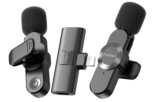 Earldom MC8L dual wireless microphone for iPhone – Lightning receiver and two Type-C charging mics on Spotngrab Lebanon.
