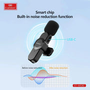 Earldom MC8L dual wireless microphone for iPhone – Lightning receiver and two Type-C charging mics on Spotngrab Lebanon.