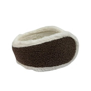 Brown full-coverage fleece behind-the-head earmuffs