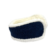 Navy full-coverage fleece behind-the-head earmuffs