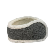 Gray full-coverage fleece behind-the-head earmuffs