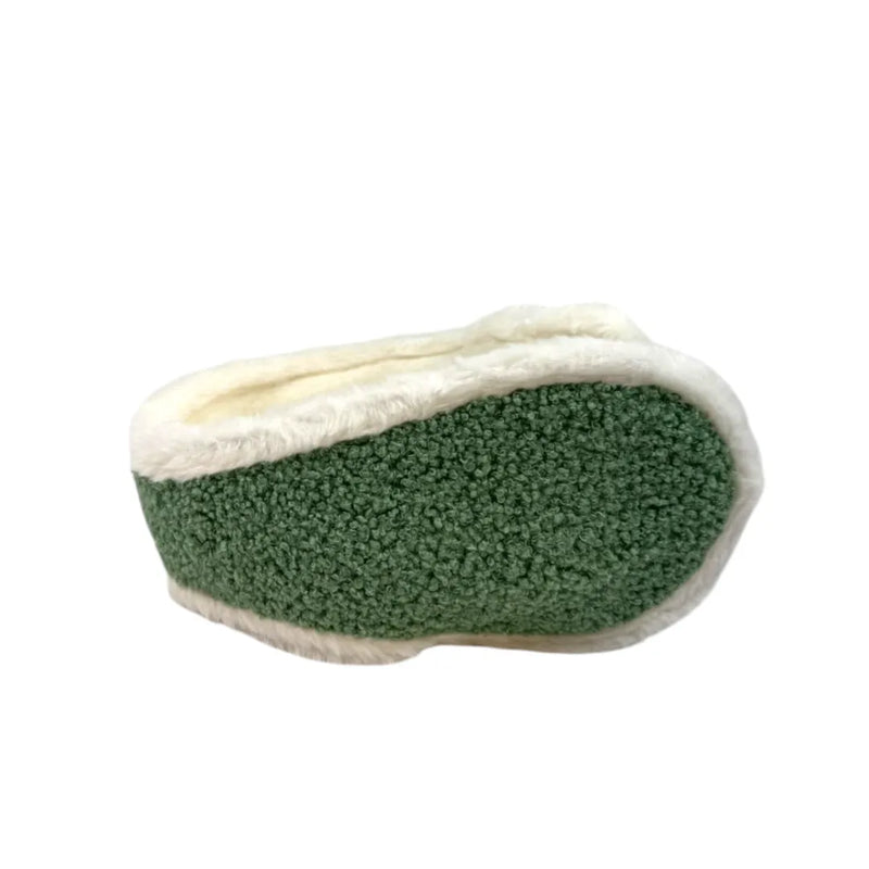 Green full-coverage fleece behind-the-head earmuffs