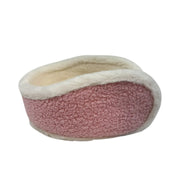 Pink full-coverage fleece behind-the-head earmuffs
