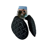 Black unisex knit winter earmuffs
