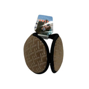 Brown unisex knit winter earmuffs