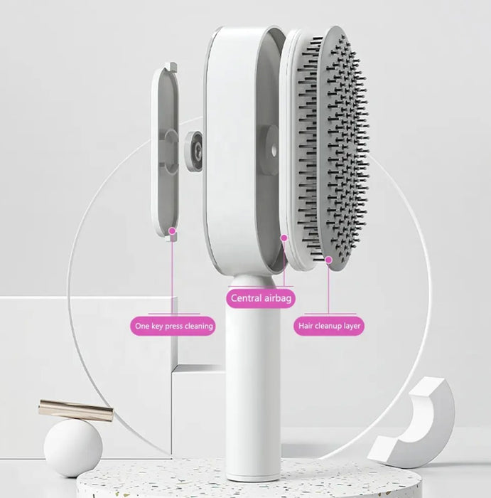 Easy Clean Hairdressing Brush Self Cleaning Hair Brush for Women